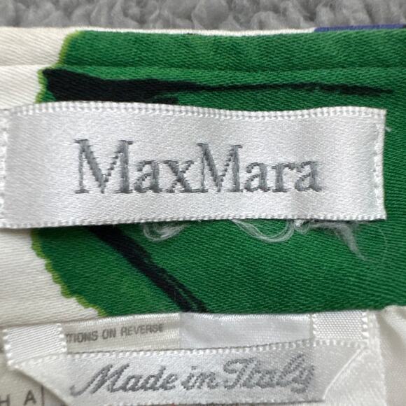 Max Mara Floral Pencil Skirt Bold Colors SZ 8 Designer Dopamine Luxury Vibrant - Picture 8 of 9